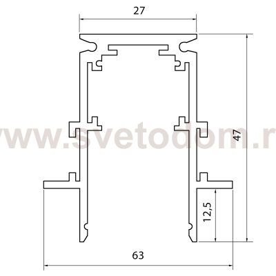 Шинопровод трек магнитный встраиваемый St luce ST004.429.00 ST004