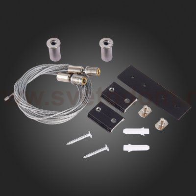 ST005.419.00.1 Тросовый подвес для магнитного шинопровода (2шт) ST-Luce Черный SKYLINE 48