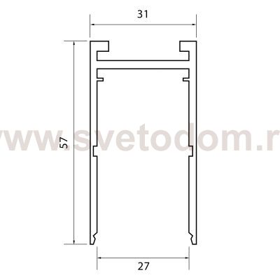 ST015.439.00H Шинопровод SKYLINE 220 накладной ST-Luce Черный SKYLINE 220