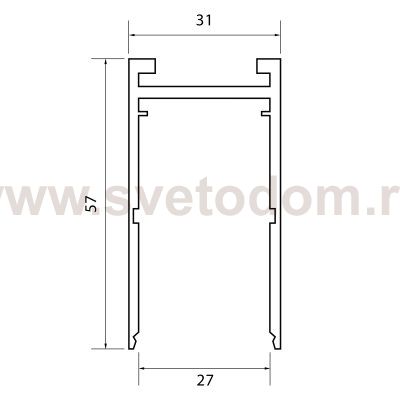 ST015.519.00H Шинопровод SKYLINE 220 накладной ST-Luce Белый SKYLINE 220