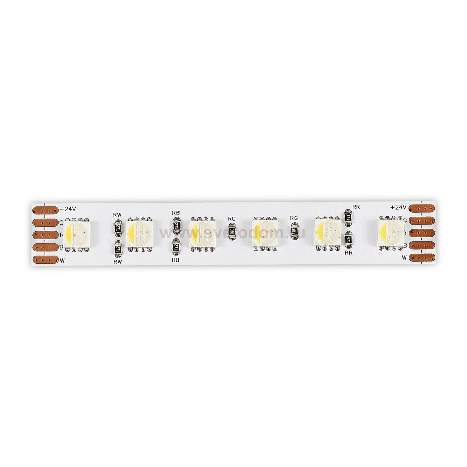 ST1005.318.20RGBW. Светодиодная лента 18Вт/м (сум.) 3000К 105Лм/м (для бел.) Ra90 IP20 L5000xW12 24В Светодиодные ленты