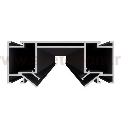 ST1047.429.02 Профиль для монтажа 48 под натяж. потолок ST-Luce Черный L2000мм (Заглуш внеш 2 в ком) SKYLINE 48+