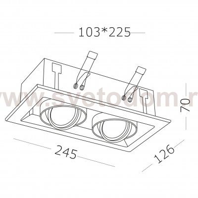 Встраиваемый светильник St luce ST250.148.02 HEMI