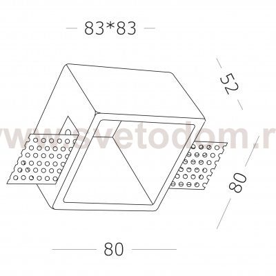 Встраиваемый светильник из гипса St luce ST252.518.01 ST252–254 GYPSUM