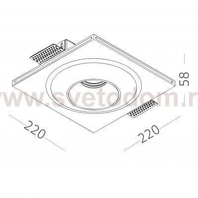Встраиваемый светильник из гипса St luce ST253.508.01 ST252–254 GYPSUM
