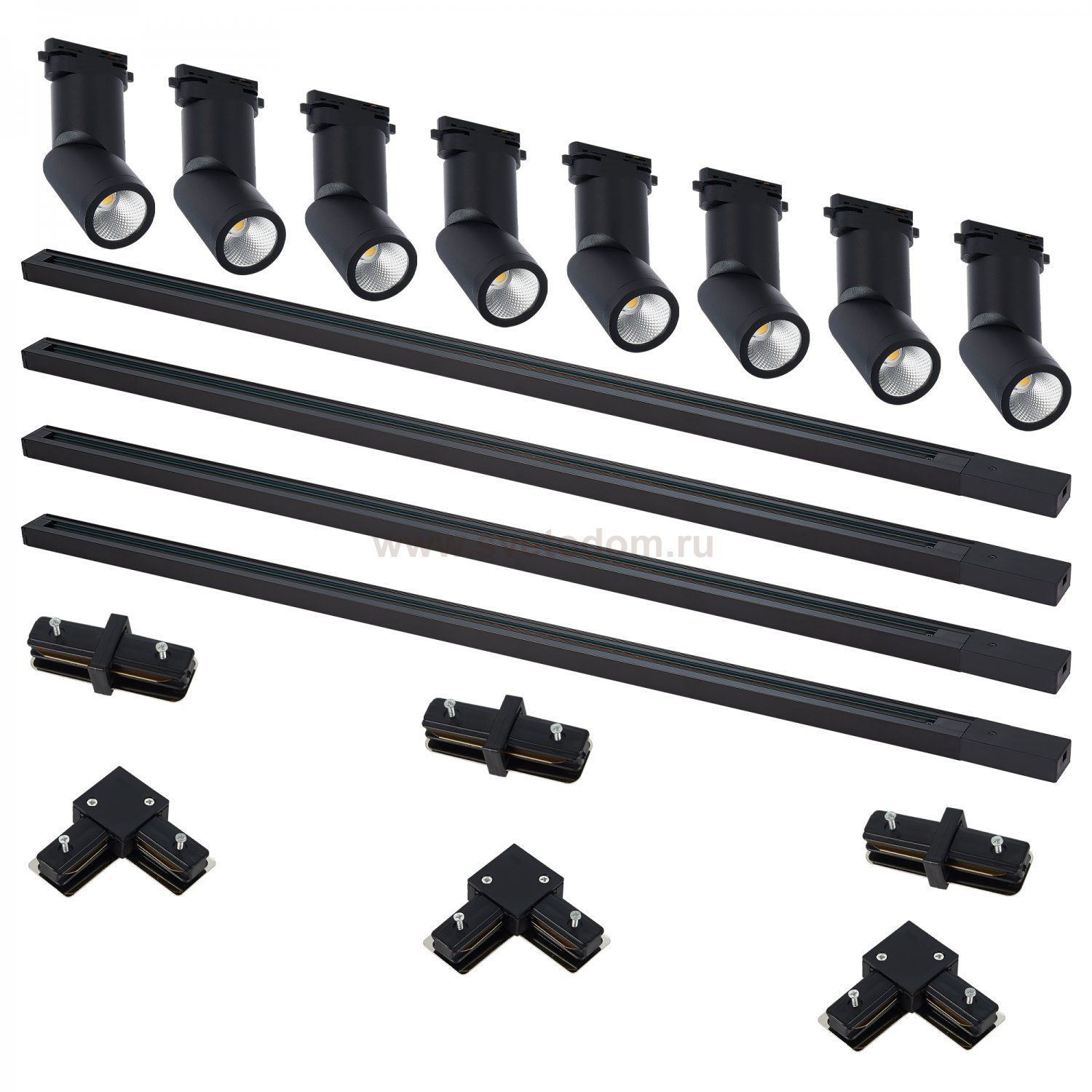 ST2650.430.08 Комплект трек,черный,8 св-ков,4 шинопр-да,кон-ры,ST650.436.10,ST001.419.00,ST002.419.0 BASE