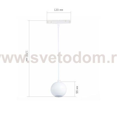 Магнитный трековый светильник подвесной St luce ST354.543.12 BOLE