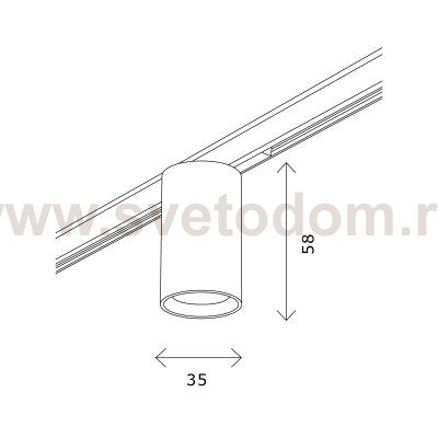 Светильник встраиваемый трековый St luce ST671.436.05 SUPER5