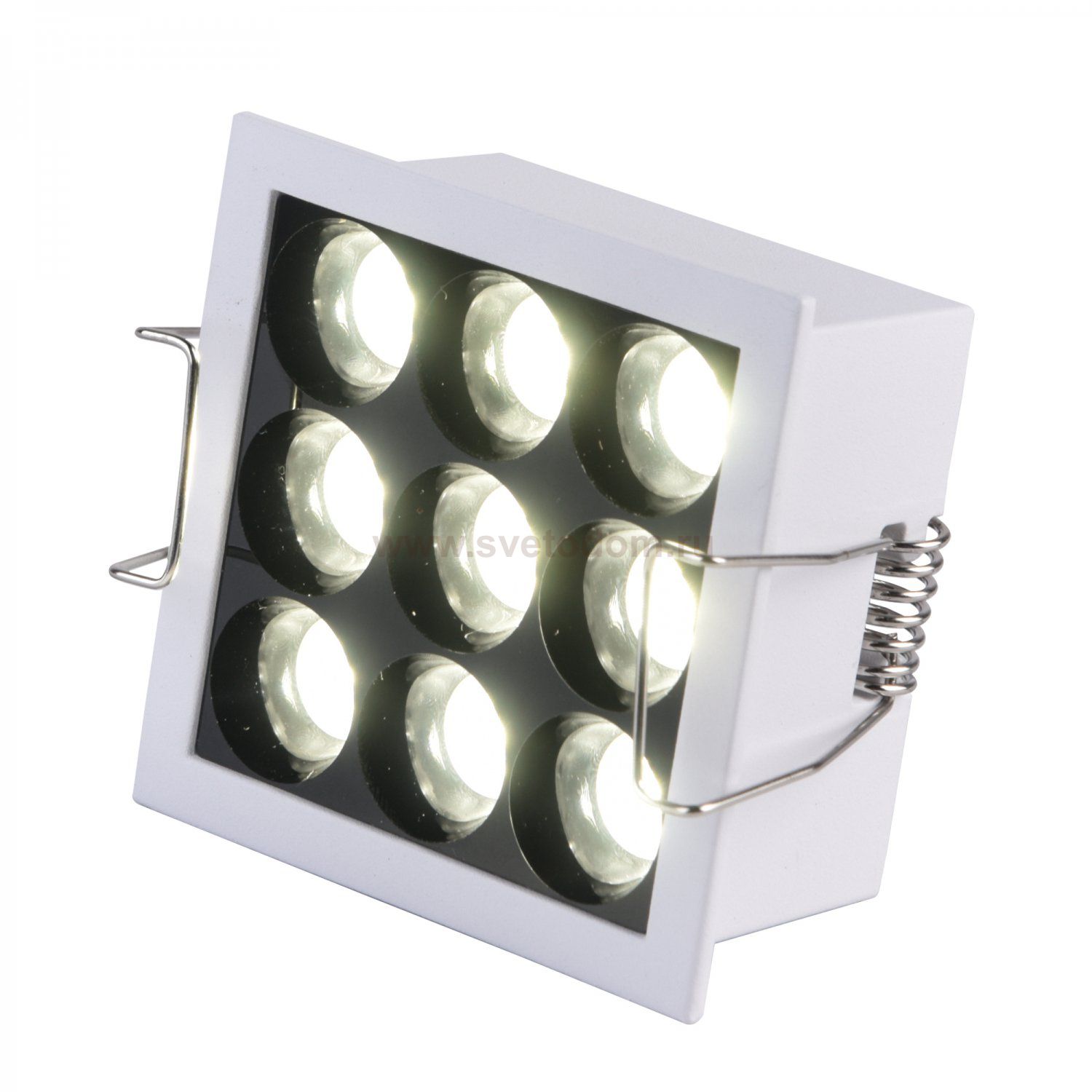ST763.542.10 Св-к встр. белый LED 1*10W 4000K 950Lm Ra 24° IP20 L71xW71xH36 170-240VV Встраиваемые светильники