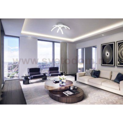 Люстра светодиодная серая TLAR3-51-07/Gr/4000К Лючера