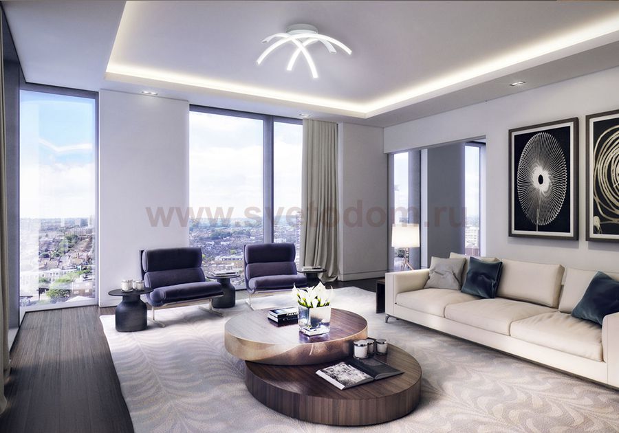 Люстра светодиодная белая TLAR3-51-07/W/4000К Лючера