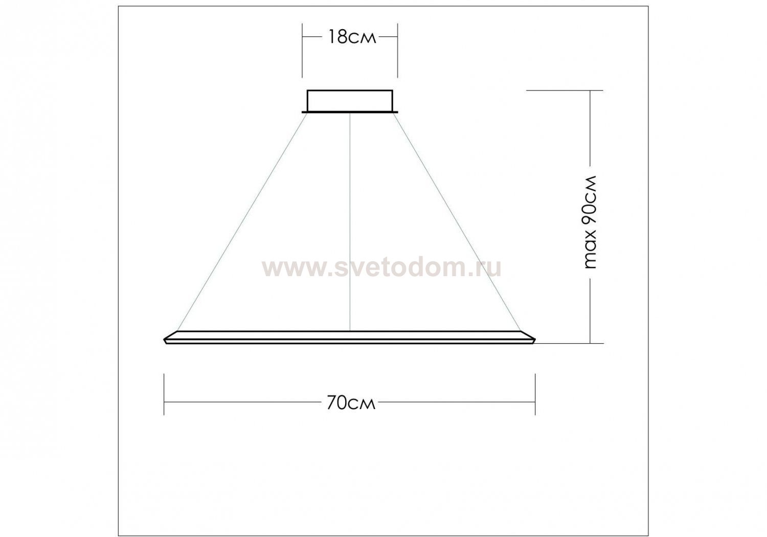 Люстра светодиодная черный квадрат 700*700мм TLCU1-70-01/B/4000К Лючера