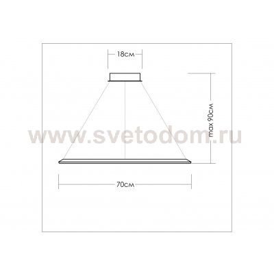 Люстра светодиодная серая TLCU1-70-01/Gr/3000К Лючера