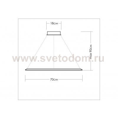 Люстра светодиодная серая TLCU1-70-01/Gr/3000К Лючера