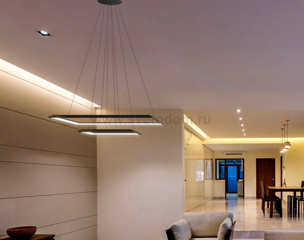 Люстра светодиодная серая TLCU2-52/70-01/Gr/4000К Лючера