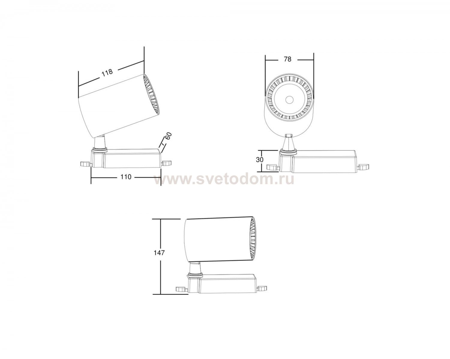 Трековый светильник Maytoni Maytoni TR029-3-10W4K-W Vuoro