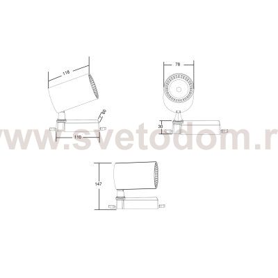 Трековый светильник Maytoni Maytoni TR029-3-10W4K-W Vuoro