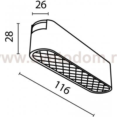 Трековый светильник Maytoni TR084-1-6W4K-B Basis Grid