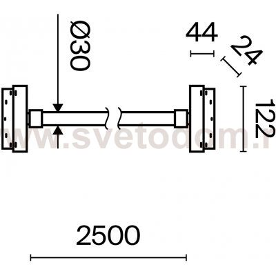 Трековый подвесной светильник Maytoni TR101-2-50W3K-B Tau