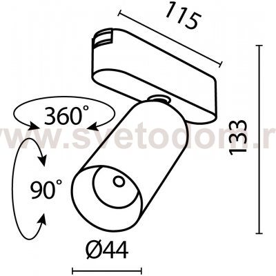 Трековый светильник Maytoni TR103-1-12W3K-M-B Focus LED