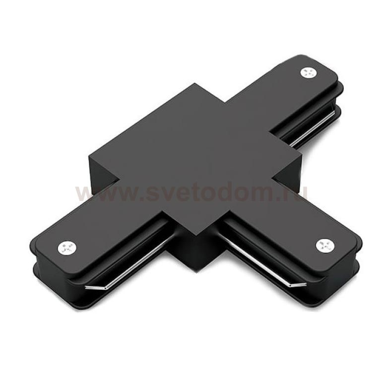 Коннектор Gauss для трековых шинопроводов (T) черный (TR109)