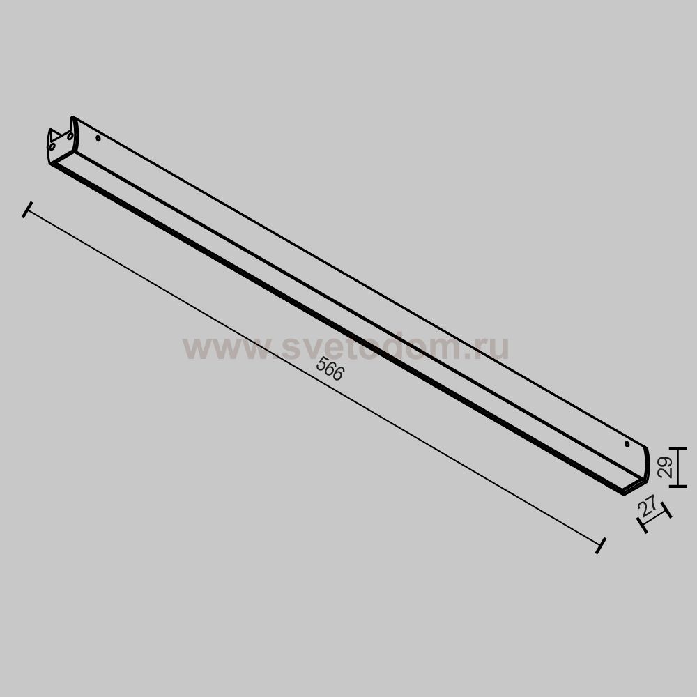 Трековый светильник Maytoni TR161-1-25W3K-B Basis