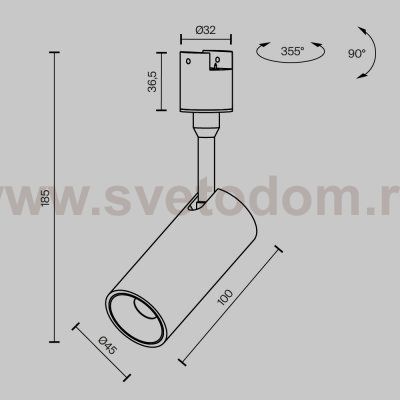 Трековый светильник Maytoni TR163-1-10W3K-M-B Focus Led