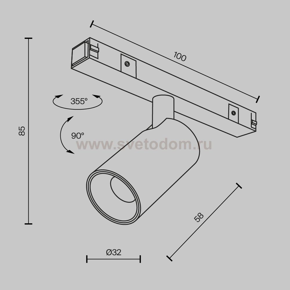 Трековый светильник Maytoni TR176-1-5WTW-M-B Focus Led