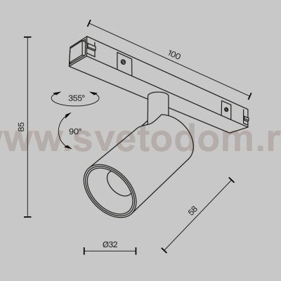 Трековый светильник Maytoni TR176-1-5WTW-M-B Focus Led
