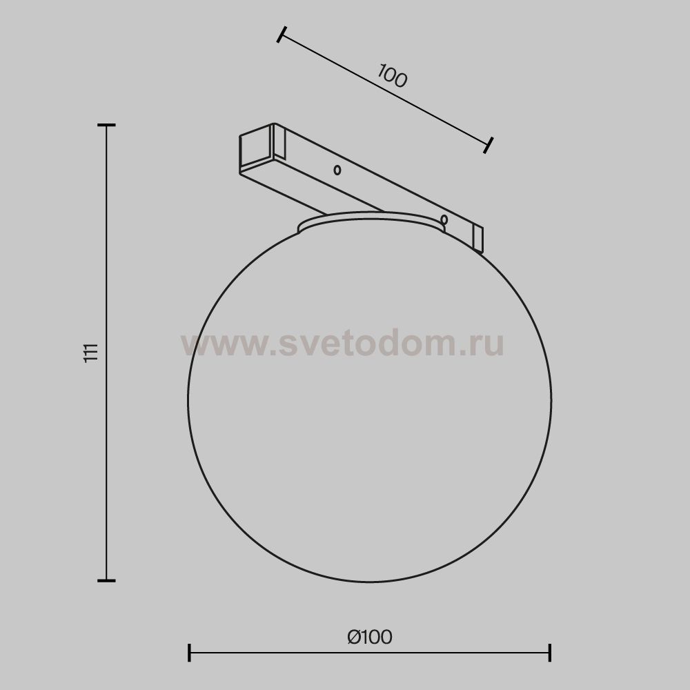 Трековый светильник Maytoni TR177-1-5WTW-B Luna