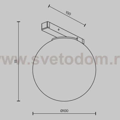 Трековый светильник Maytoni TR177-1-5WTW-B Luna