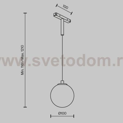 Трековый подвесной светильник Maytoni TR178-1-5WTW-B Luna