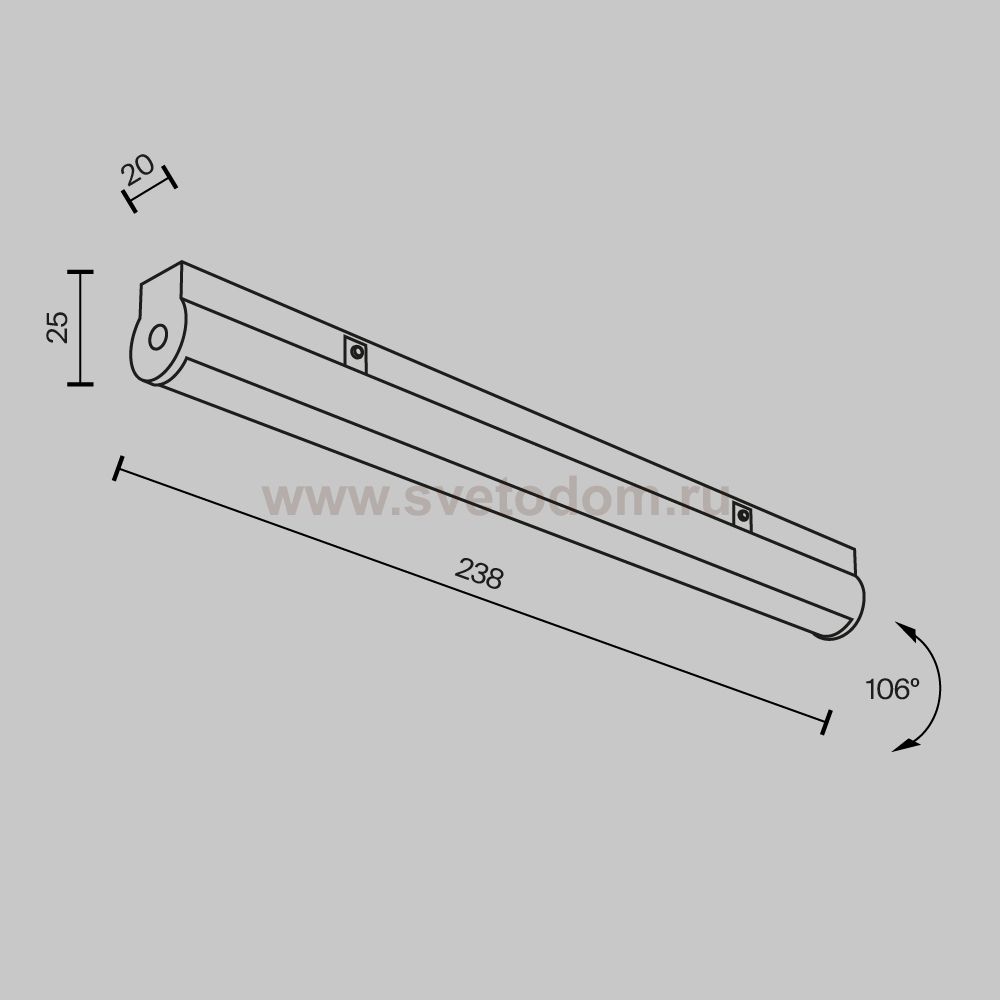 Трековый светильник Maytoni TR183-1-12WTW-B Basis Rot