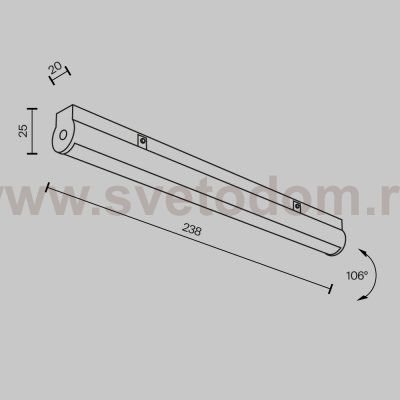Трековый светильник Maytoni TR183-1-12WTW-B Basis Rot