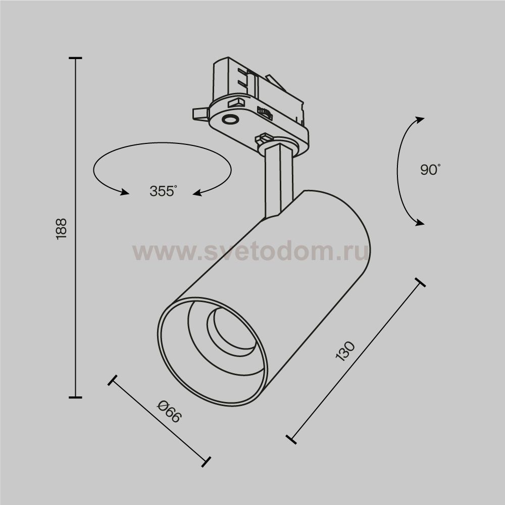 Трековый светильник Maytoni TR197-3-20WCCT-M-B Focus Led