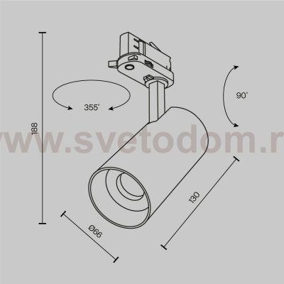 Трековый светильник Maytoni TR197-3-20WCCT-M-B Focus Led