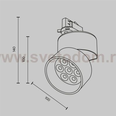 Трековый светильник Maytoni TR199-3-15W4K-M-B Alfa