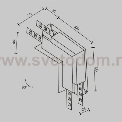 Комплектующие для встраиваемой трековой системы Maytoni TRA034ICL-42.12B Accessories for tracks Exility