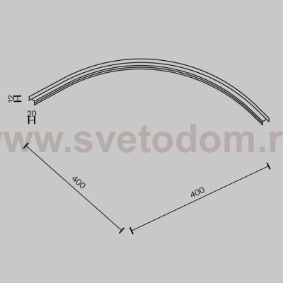 Комплектующие для трековой системы Maytoni TRA172CL-R300-11B Accessories for tracks Basity