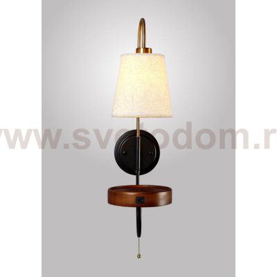 Светильник бра Crystal Lux TWINS AP1 USB WENGE (3250/401)