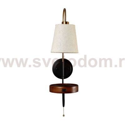 Светильник бра Crystal Lux TWINS AP1 USB WENGE (3250/401)