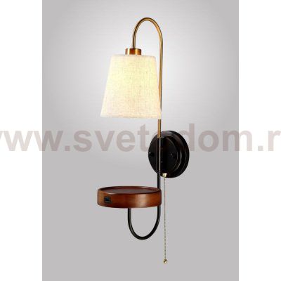 Светильник бра Crystal Lux TWINS AP1 USB WENGE (3250/401)