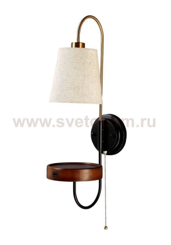 Светильник бра Crystal Lux TWINS AP1 USB WENGE (3250/401)