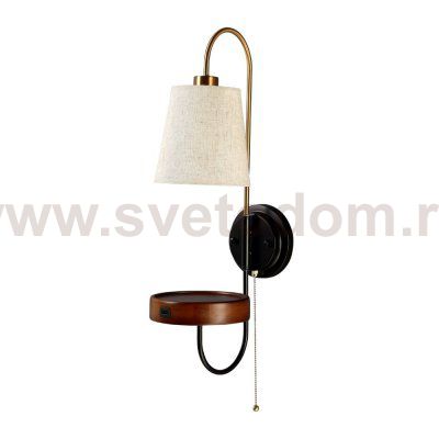 Светильник бра Crystal Lux TWINS AP1 USB WENGE (3250/401)