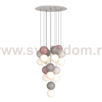 utsenka-SL1512.503.10 Светильник подвесной ST-Luce Белый,Серый,Красный/Белый G9 10*5W 4000K ESTRUZZO