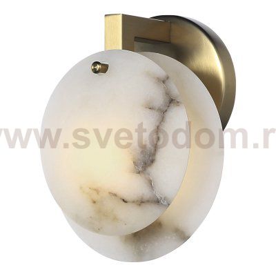 utsenka-SL1520.301.01 Светильник настенный ST-Luce Латунь/Алебастр G9 1*5W 4000K CLAM