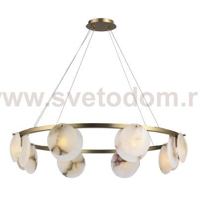 utsenka-SL1520.303.08 Светильник подвесной ST-Luce Латунь/Алебастр G9 8*5W 4000K CLAM