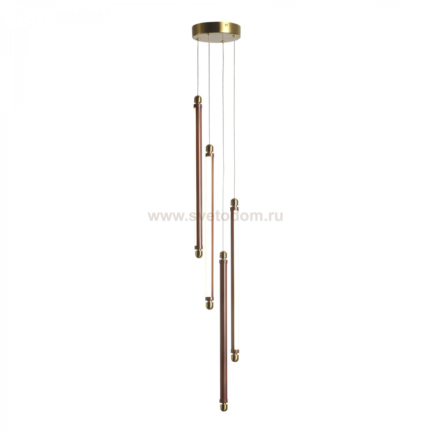 utsenka-SL6225.303.04 Светильник подвесной ST-Luce Латунь/Терракотовый, Белый LED 4*6W 3000K BRICK