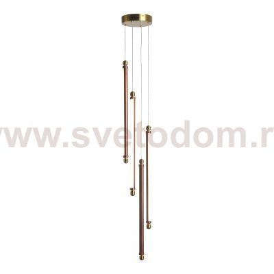utsenka-SL6225.303.04 Светильник подвесной ST-Luce Латунь/Терракотовый, Белый LED 4*6W 3000K BRICK