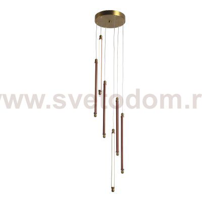 utsenka-SL6225.303.06 Светильник подвесной ST-Luce Латунь/Терракотовый, Белый LED 6*5W 3000K BRICK